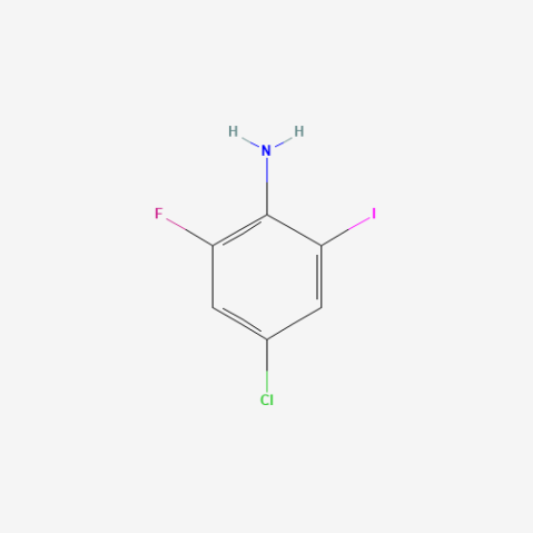 4-Chloro-2-fluoro-6-iodoaniline Chemische Struktur