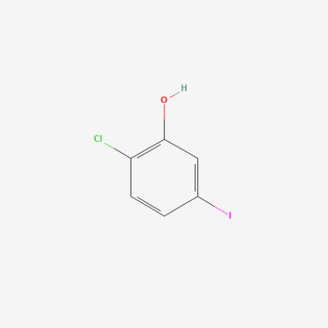 2-Chloro-5-iodophenol التركيب الكيميائي