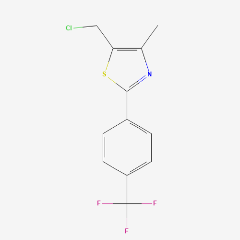 5-(Chloromethyl)-4-methyl-2-[4-(trifluoromethyl)phenyl]-1,3-thiazole التركيب الكيميائي