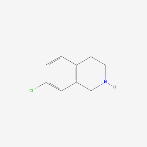 7-Chloro-1,2,3,4-tetrahydroisoquinoline 化学構造