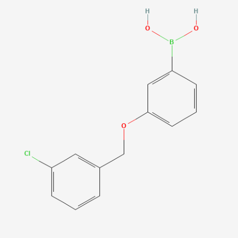 3-(3'-Chlorobenzyloxy)phenylboronic acid(contains varying amounts of Anhydride) Chemical Structure