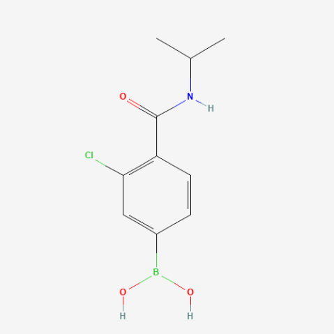 3-Chloro-4-(N-isopropylcarbamoyl)phenylboronic acid التركيب الكيميائي