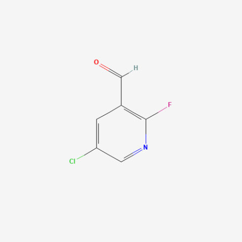 5-Chloro-2-fluoronicotinaldehyde Chemische Struktur