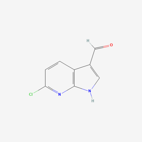 6-Chloro-1H-pyrrolo[2,3-b]pyridine-3-carbaldehyde التركيب الكيميائي