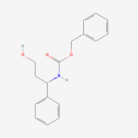 Cbz-S-3-amino-3-phenylpropan-1-ol 化学構造