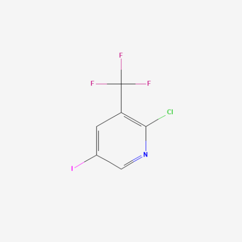 2-Chloro-5-iodo-3-(trifluoromethyl)pyridine Chemische Struktur