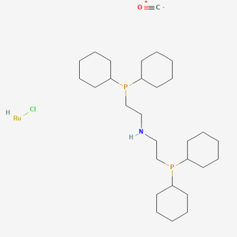 Carbonylchlorohydrido[bis(2-di-cyclohexylphosphinoethyl)amine]ruthenium(II) 化学構造