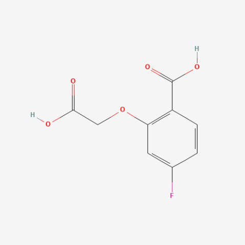 2-(Carboxymethoxy)-4-fluorobenzoic Acid التركيب الكيميائي