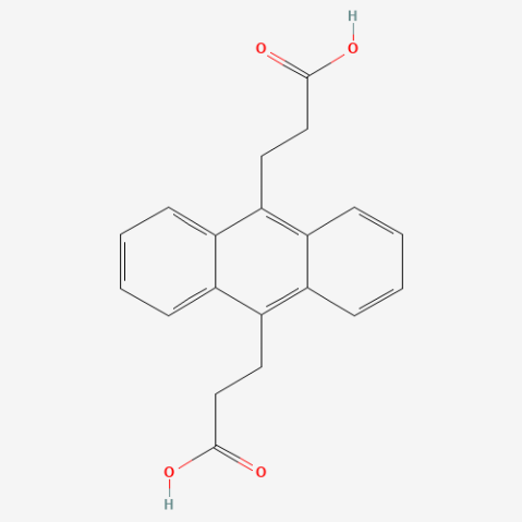 3-(10-(2-Carboxy-Ethyl)-Anthracen-9-Yl)-Propionic Acid 化学構造