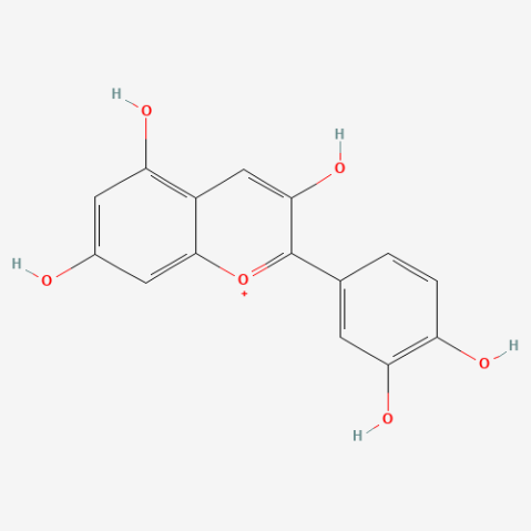 cyanidin cation 化学構造