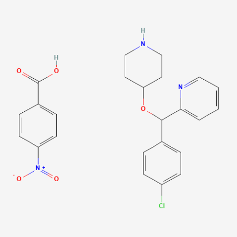 2-((4-Chlorophenyl)(piperidin-4-yloxy)methyl)pyridine 4-nitrobenzoate Chemische Struktur