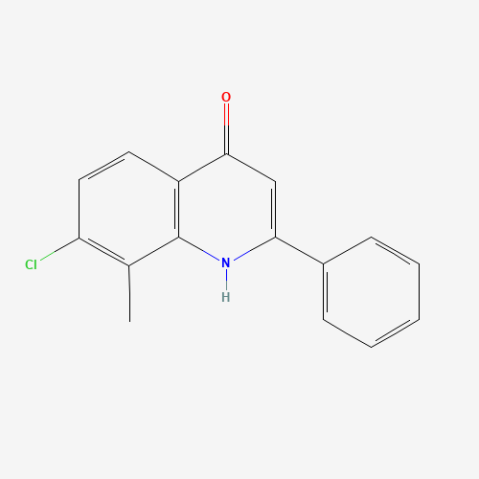 7-Chloro-8-methyl-2-phenyl-4-quinolinol Chemische Struktur