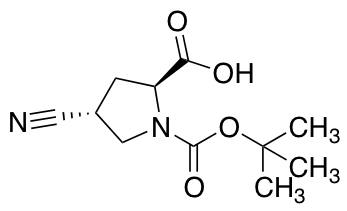 4-Cyano-pyrrolidine-1,2-dicarboxylic acid 1-tert-butyl ester Chemical Structure