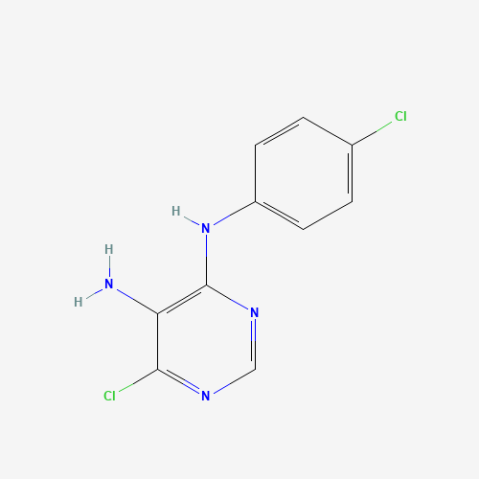 4-(4-Chlorophenyl)amino-5-amino-6-chloropyrimidine Chemical Structure