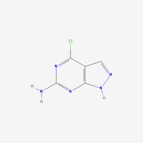 4-Chloro-1H-pyrazolo[3,4-d]pyrimidin-6-ylamine Chemical Structure