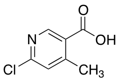 6-Chloro-4-methylnicotinic acid 化学構造