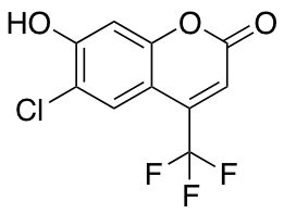 6-Chloro-7-hydroxy-4-(trifluoromethyl)coumarin Chemische Struktur