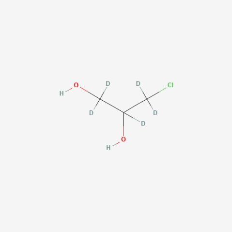 (±)-3-Chloro-1,2-propane-1,1,2,3,3-d5-diol Chemical Structure