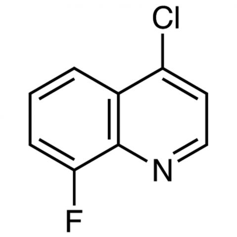 4-Chloro-8-fluoroquinoline التركيب الكيميائي