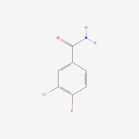 3-Chloro-4-fluorobenzamide 化学構造