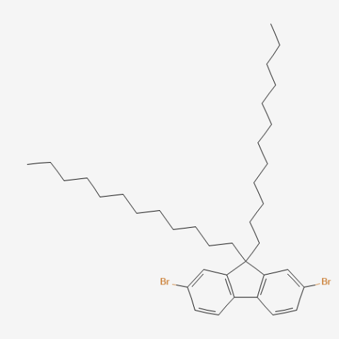 9,9-Didodecyl-2,7-dibromofluorene Chemische Struktur