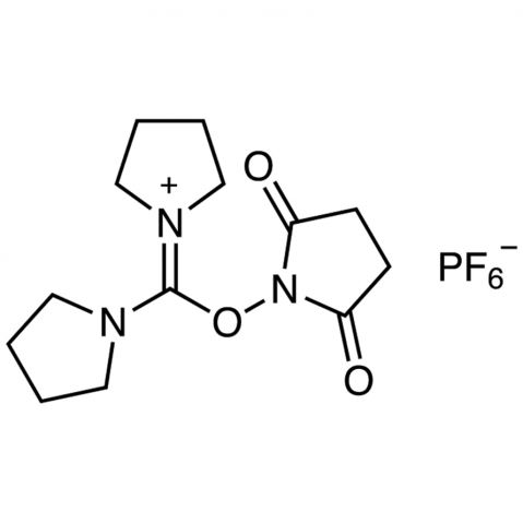 Dipyrrolidino(N-succinimidyloxy)carbenium hexafluorophosphate Chemical Structure