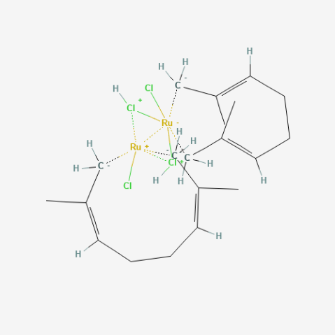 Dichlorodi-μ-chlorobis[(1,2,3,6,7,8-η-2,7-dimethyl-2,6-octad Chemical Structure