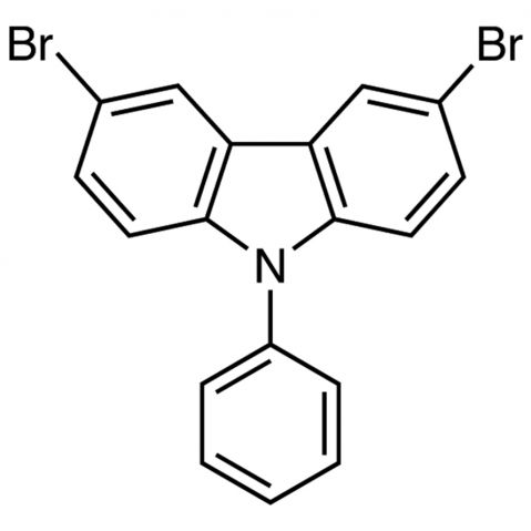 3,6-Dibromo-9-phenylcarbazole Chemical Structure