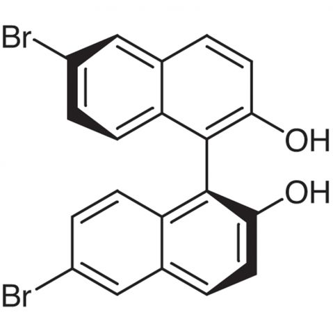 (S)-(+)-6,6'-Dibromo-1,1'-bi-2-naphthol Chemical Structure