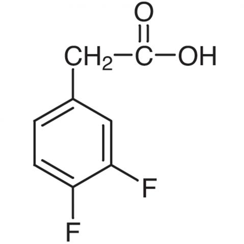 3,4-Difluorophenylacetic acid Chemical Structure