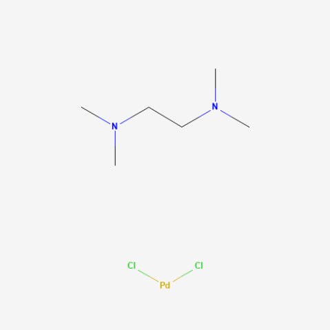 Dichloro(N,N,N′,N′-tetramethylethylenediamine)palladium(II) Chemische Struktur