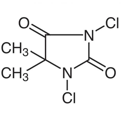 1,3-Dichloro-5,5-dimethylhydantoin Chemical Structure