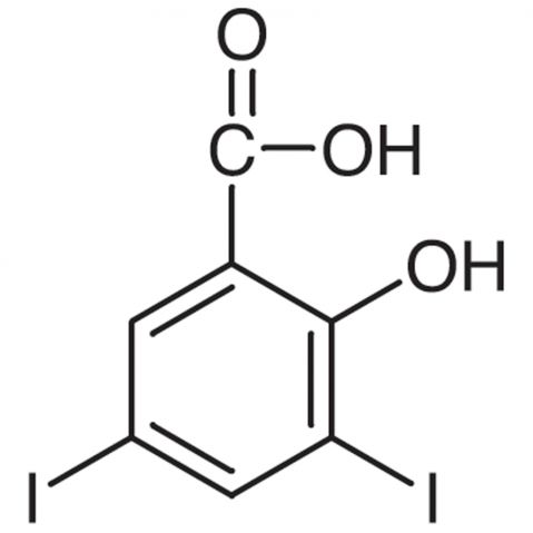 3,5-Diiodosalicylic acid 化学構造