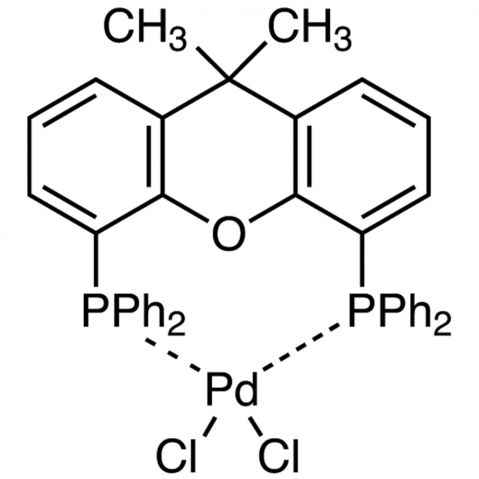 Dichloro[9,9-dimethyl-4,5-bis(diphenylphosphino)xanthene]palladium(II) التركيب الكيميائي