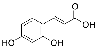 2,4-Dihydroxycinnamic acid Chemical Structure