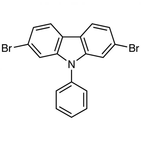 2,7-Dibromo-9-phenylcarbazole 化学構造