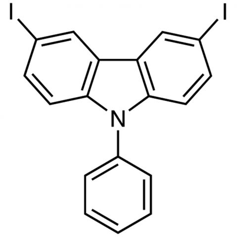 3,6-Diiodo-9-phenylcarbazole Chemical Structure