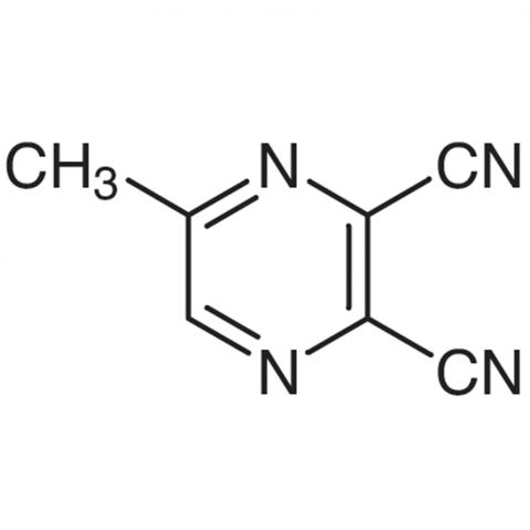 2,3-Dicyano-5-methylpyrazine 化学構造