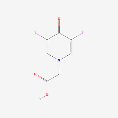 3,5-Diiodo-4-pyridone-1-acetic Acid Chemical Structure