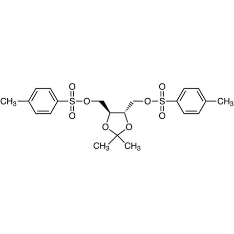 (-)-1,4-Di-O-tosyl-2,3-O-isopropylidene-L-threitol Chemische Struktur