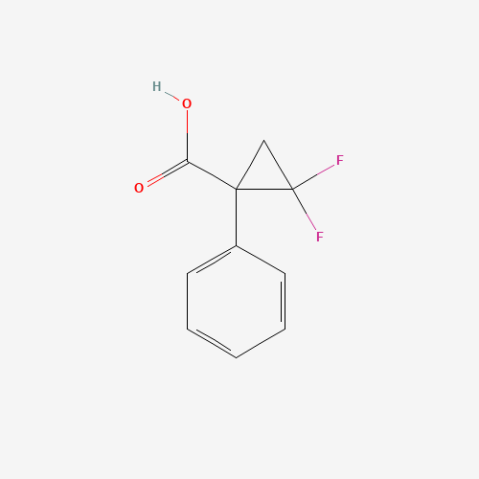 2,2-Difluoro-1-phenyl-cyclopropanecarboxylic acid Chemische Struktur