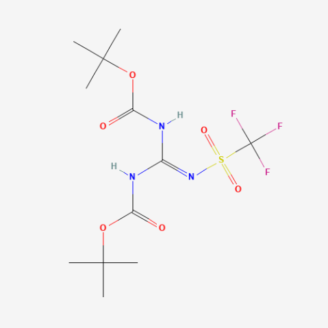 1,3-Di-Boc-2-(trifluoromethylsulfonyl)guanidine Chemische Struktur