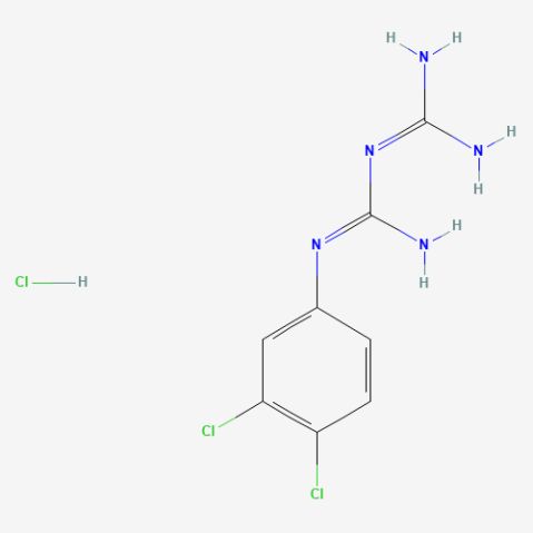 1-(3,4-Dichlorophenyl)biguanide hydrochloride التركيب الكيميائي