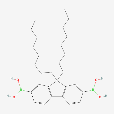 9,9-Dioctylfluorene-2,7-diboronic acid Chemical Structure