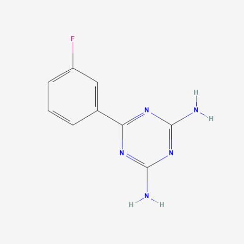 2,4-Diamino-6-(3-fluorophenyl)-1,3,5-triazine Chemical Structure