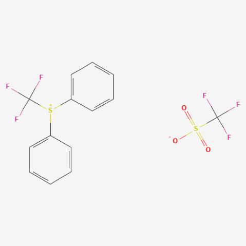 diphenyl(trifluoromethyl)sulfanium trifluoromethanesulfonate Chemical Structure