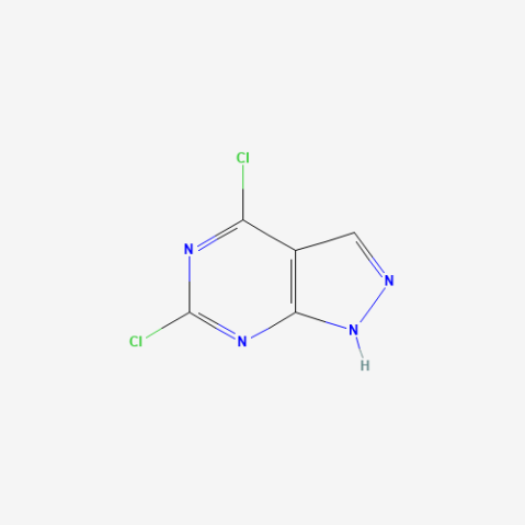 4,6-dichloro-1H-pyrazolo[3,4-d]pyrimidine 化学構造