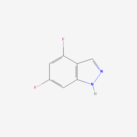 4,6‐difluoro‐1H‐indazole 化学構造