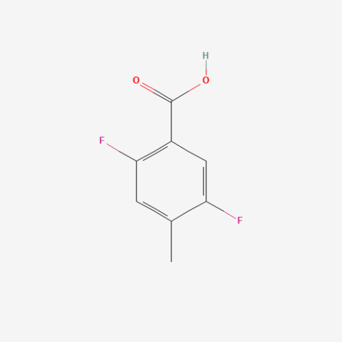 2,5-Difluoro-4-methylbenzoic acid 化学構造