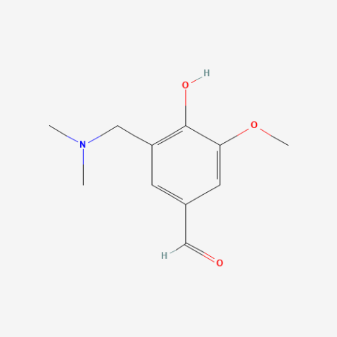 3-[(Dimethylamino)methyl]-4-hydroxy-5-methoxybenzenecarbaldehyde Chemical Structure